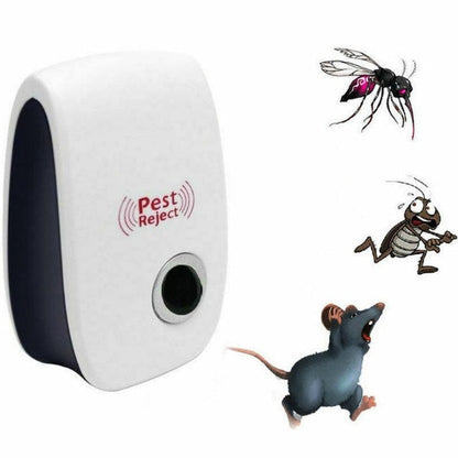 Ultrasonic Pest Repeller for Rodents and Insects – Silent Electronic Device for Home Use – Safe Around Kids and Pets – Covers 800 sq ft
