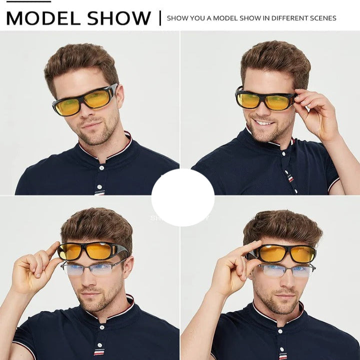 Gafas de visión nocturna con lentes de tinte amarillo