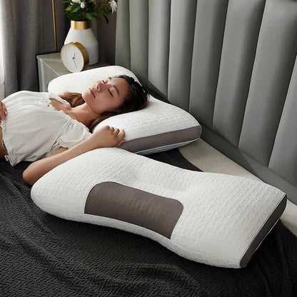 Cómoda almohada ortopédica para soporte de cuello y cabeza