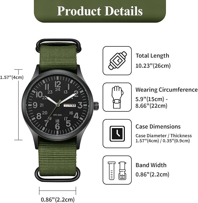 Reloj deportivo para hombre resistente al agua y a los golpes