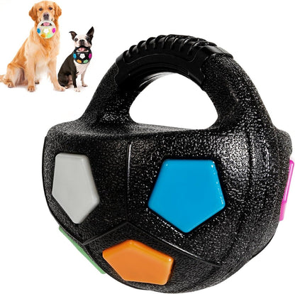 Juguete de fútbol de goma duradero para perros con dispensador de golosinas