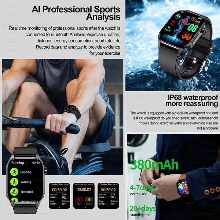 Reloj rastreador de actividad física fácil de usar para personas mayores