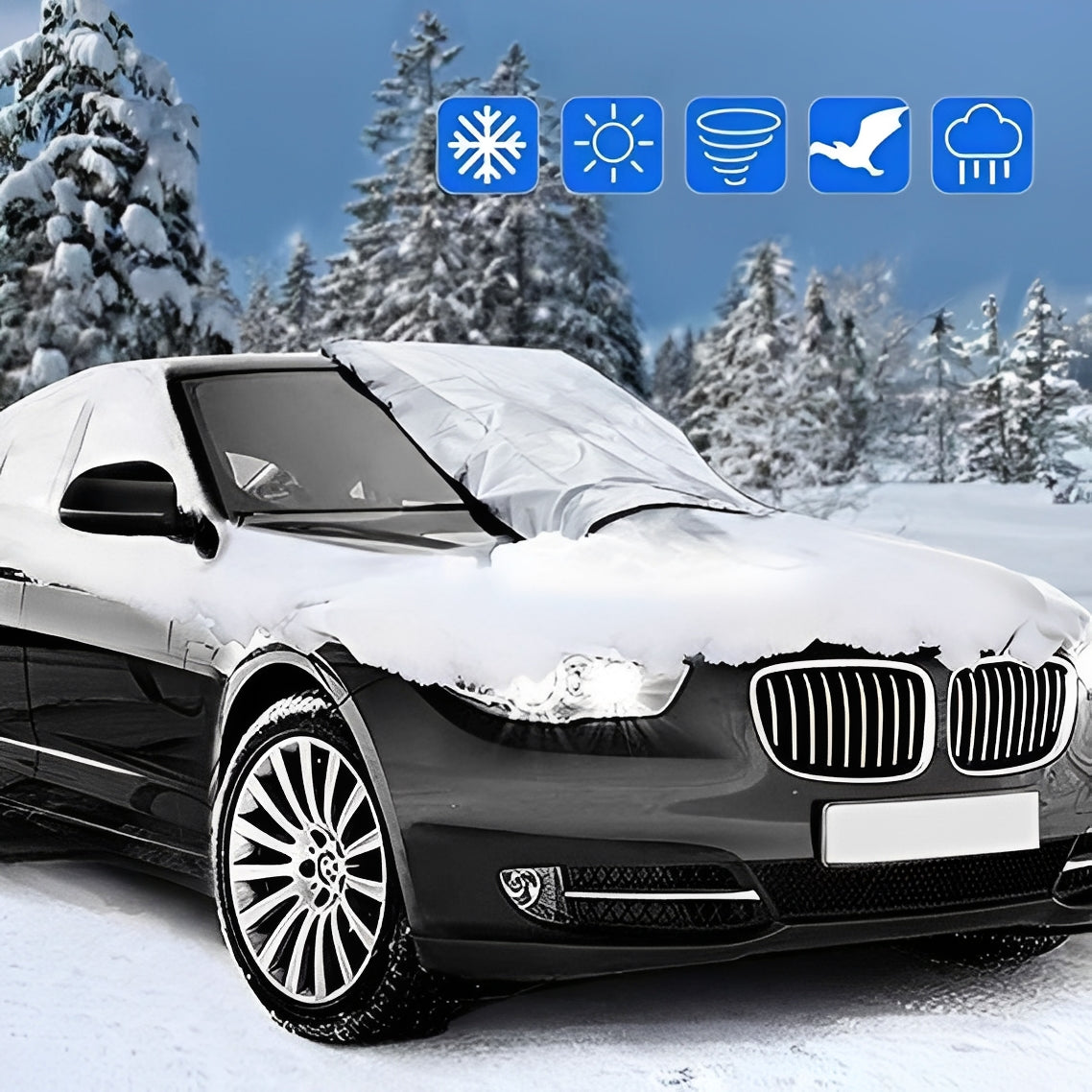 Parasol Protector Universal para Parabrisas de Coche