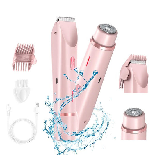 Women's Rechargeable Bikini Trimmer Dual Blade Wet Dry - Ortekor