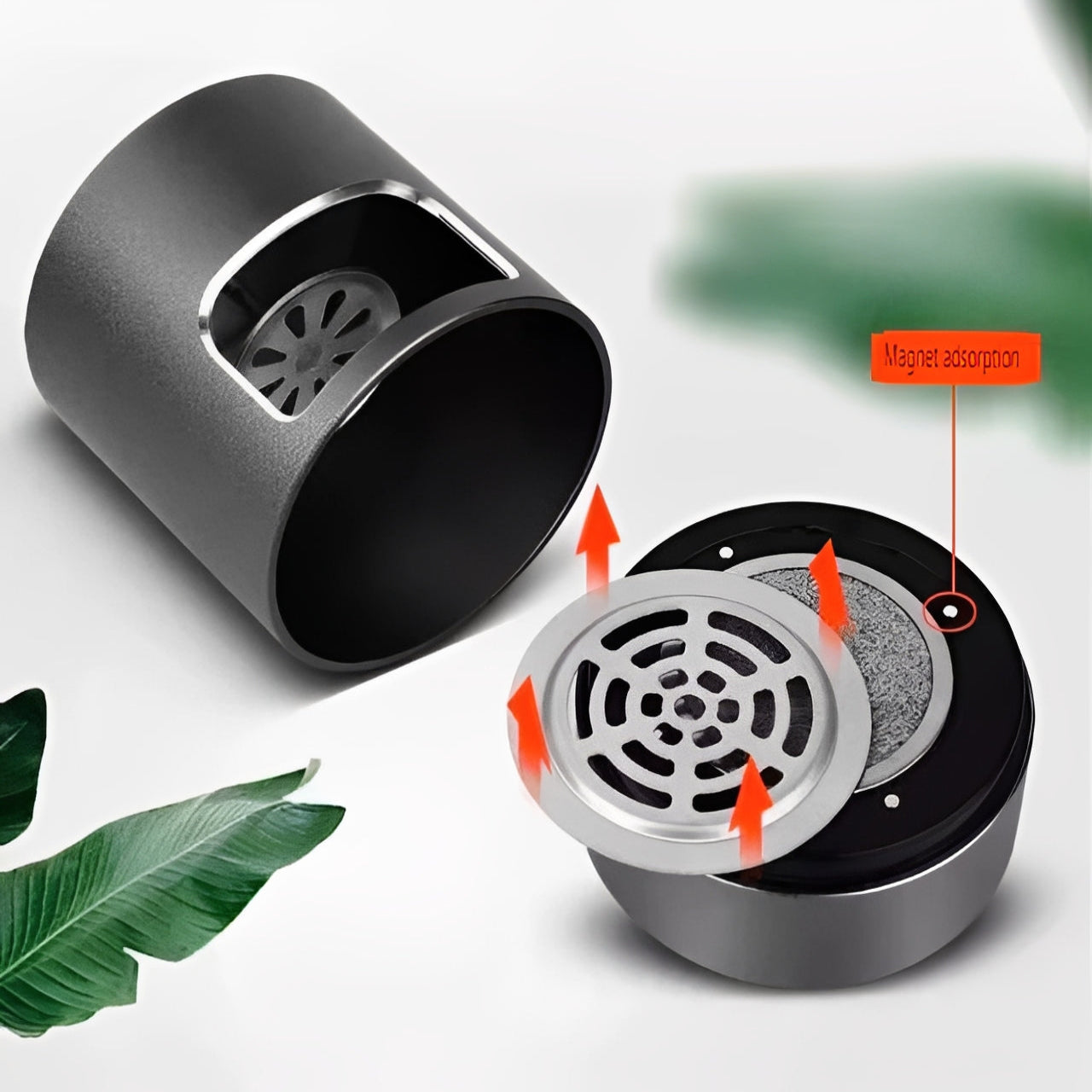 Cenicero purificador de aire portátil con carga USB