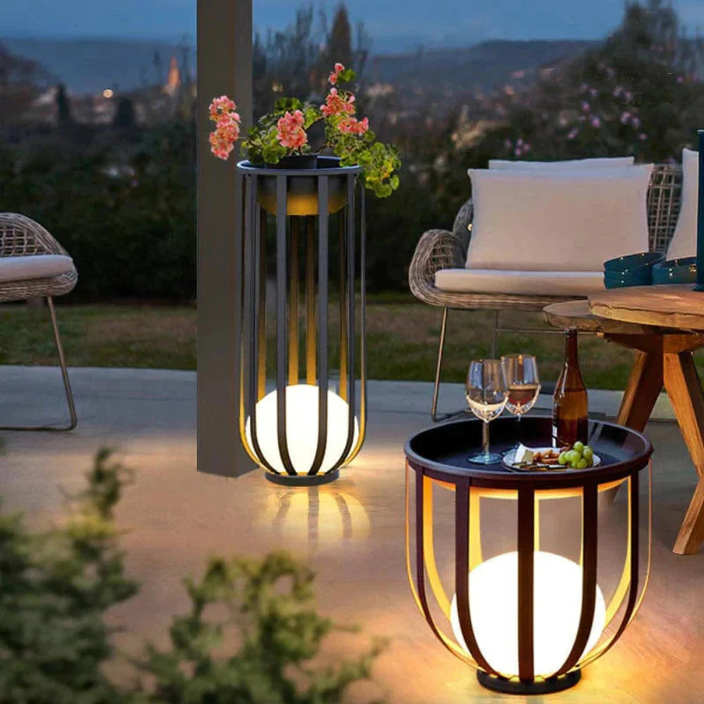 Solar Garden Stake Light with Flower Design for Pathways & Patios 22 in or 37 in Aluminum LED Accent for Yard Landscaping Outdoor Walkway Li