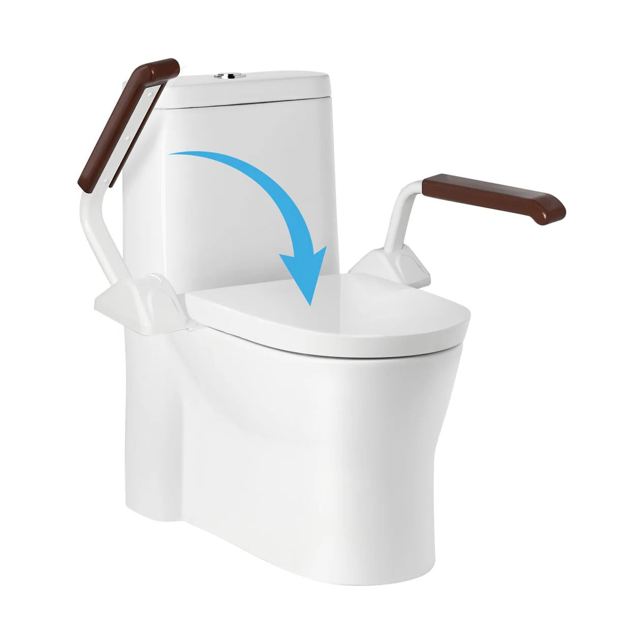 Barra de apoyo resistente para baño con asas de soporte