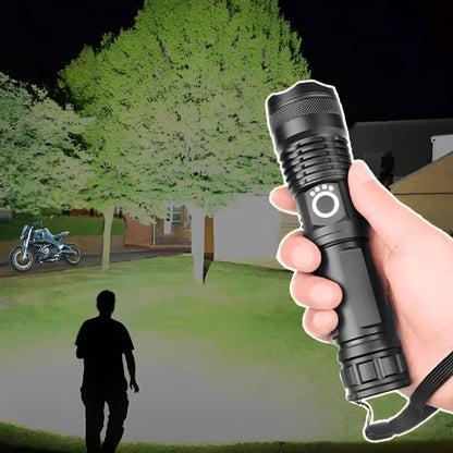 Portable LED Torch with Focusable Bright Light - Ortekor