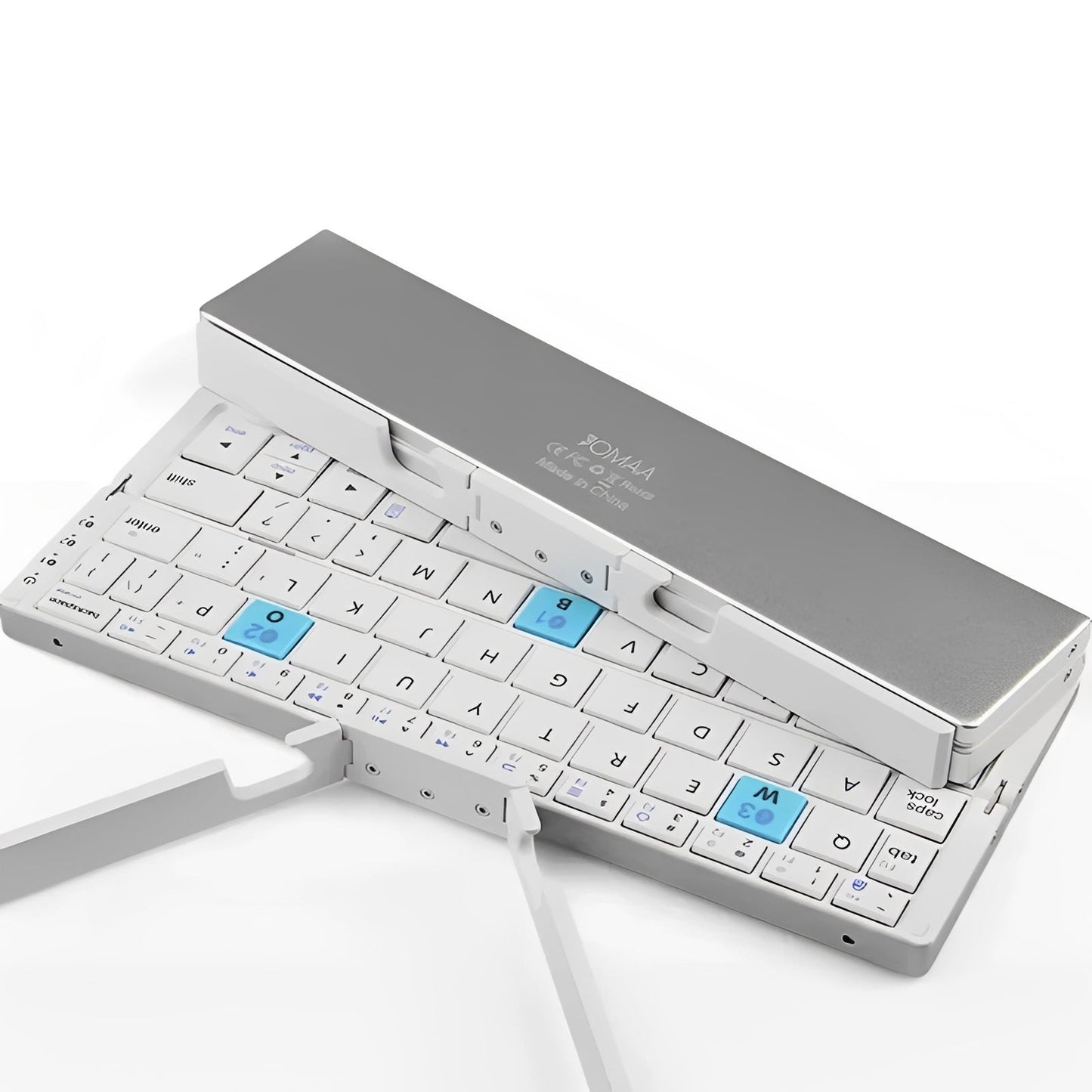 Teclado Bluetooth Plegable Compacto con Soporte