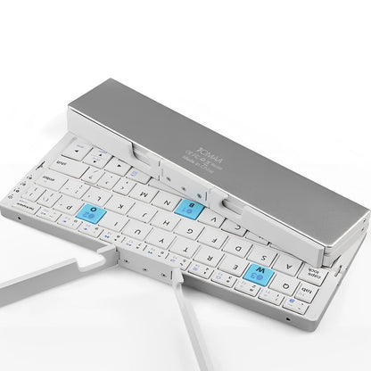Teclado Bluetooth Plegable Compacto con Soporte