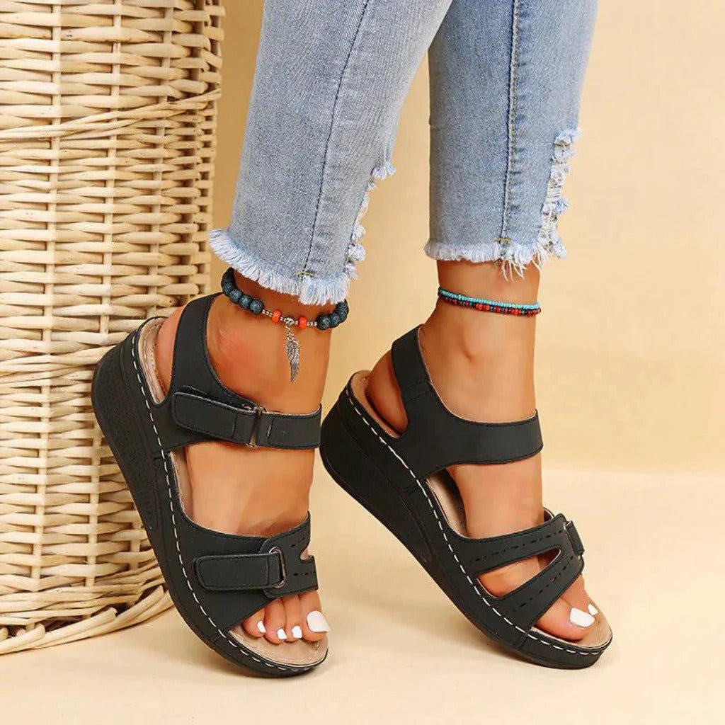 Women's Arch Support Sandals – Cushioned Footbed, Adjustable Straps, All-Day Comfort for Walking, Travel & Everyday Wear