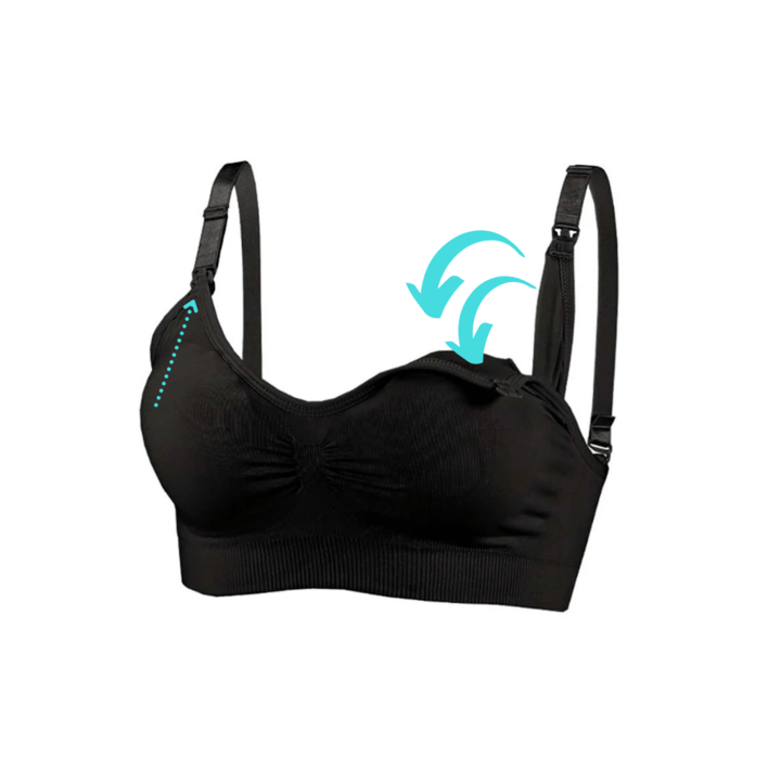 Hands-Free Pumping Nursing Bra with Front Access for Breastfeeding Moms – Wireless Support & Universal Flange Compatibility