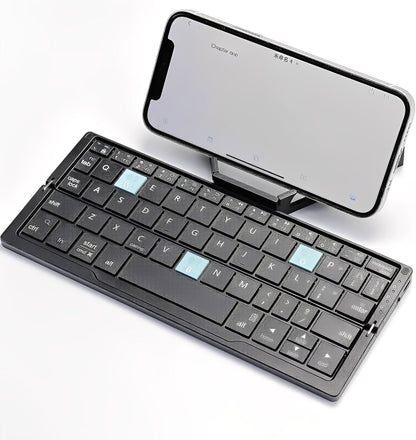 Compact Foldable Bluetooth Keyboard with Stand - Ortekor