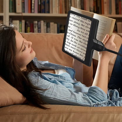Lupa de escritorio LED portátil con gran área de visualización