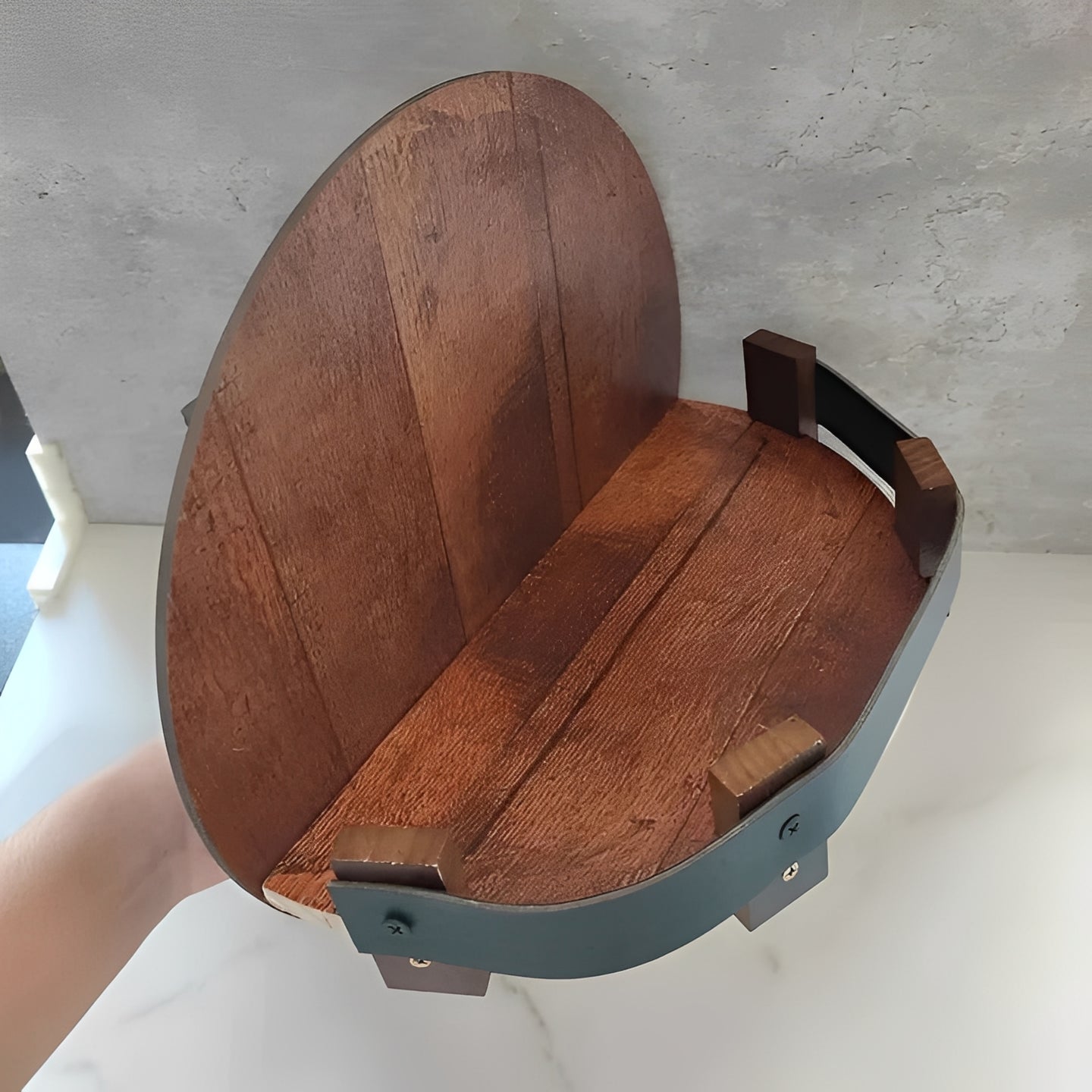 Estante de pared de barril de whisky vintage