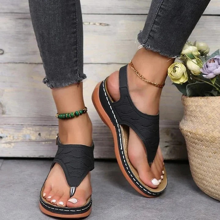 Sandalias ortopédicas cómodas para mujer con plantillas suaves para caminar