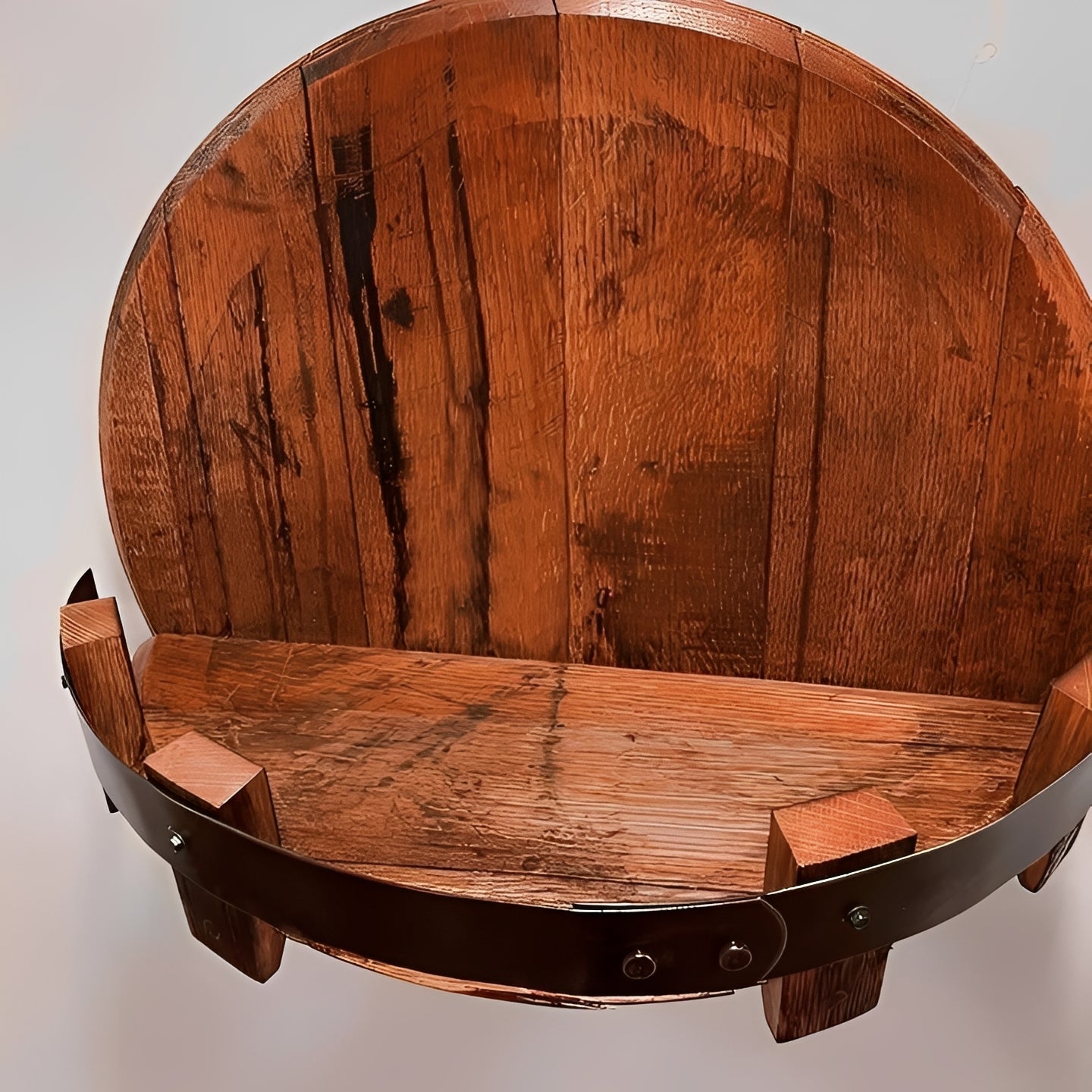 Estante de pared de barril de whisky vintage