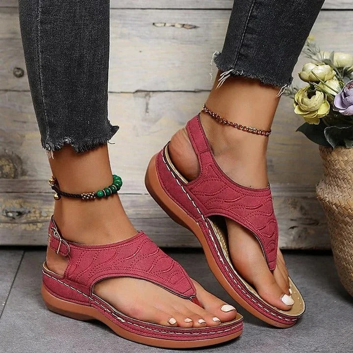 Sandalias ortopédicas cómodas para mujer con plantillas suaves para caminar