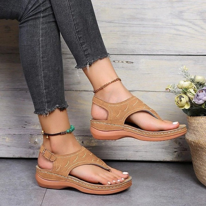 Sandalias ortopédicas cómodas para mujer con plantillas suaves para caminar