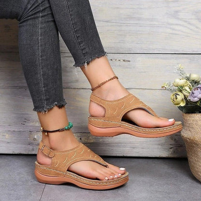 Sandalias ortopédicas cómodas para mujer con plantillas suaves para caminar