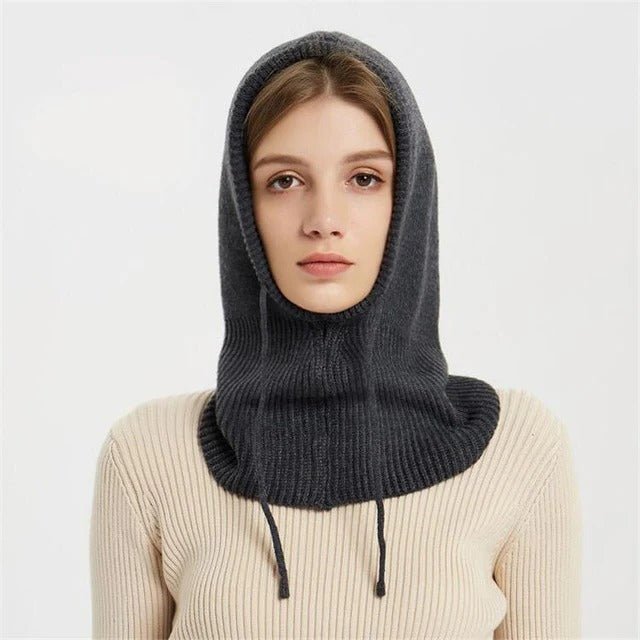 Gorro de Cachemira Cálido y Acogedor con Borde Acanalado Suave