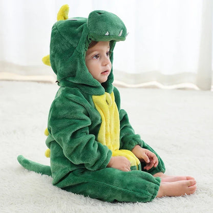 Soft Baby Animal Onesie Costume with Hood – Full-Zip Fleece Outfit for Infants & Toddlers – Home, Playdates & Photo Ops