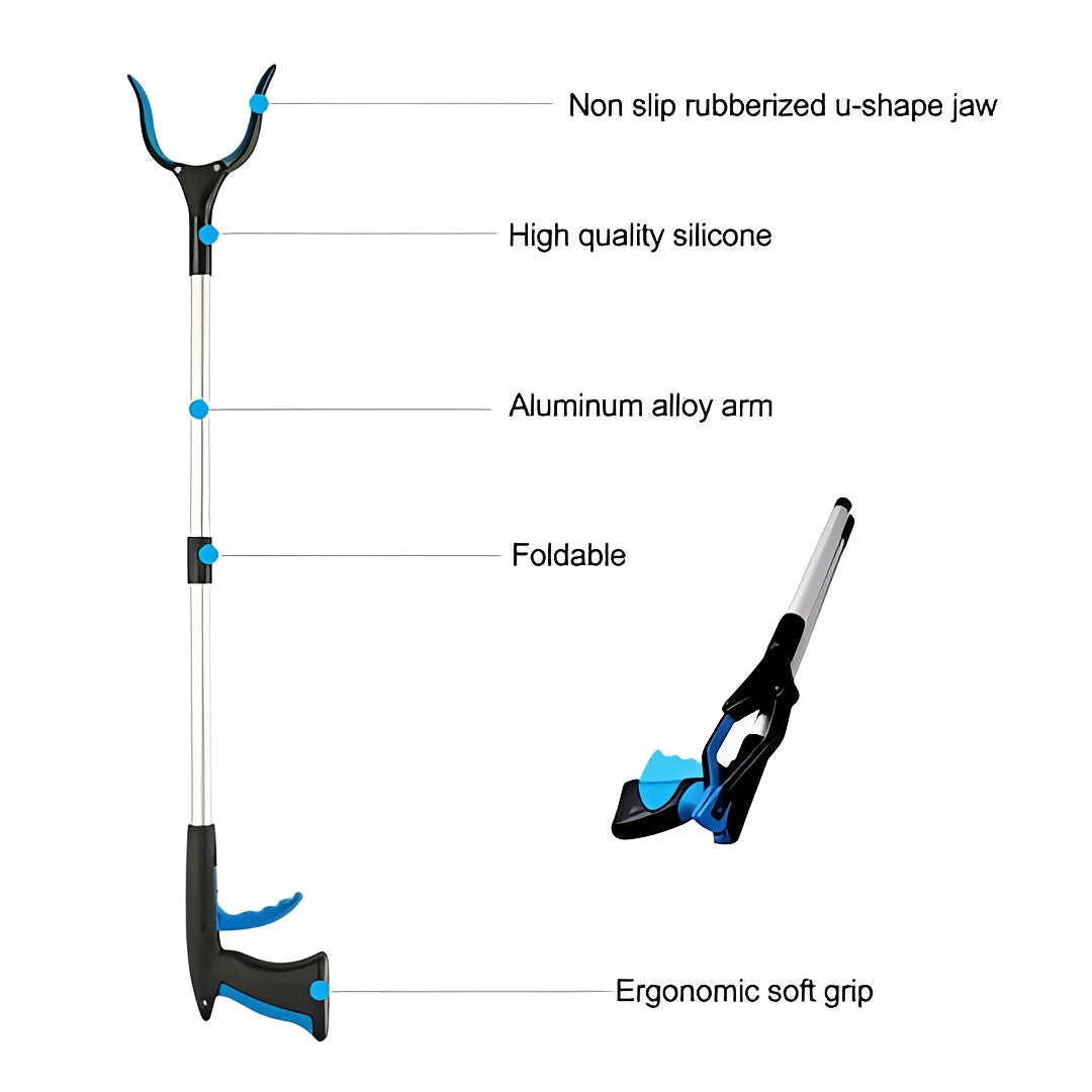 Herramienta de recogida flexible para espacios reducidos
