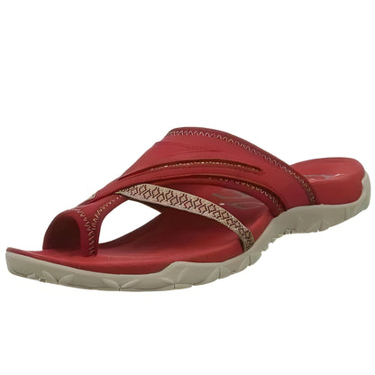 Sandalias de hebilla cómodas para mujer con parte superior sintética