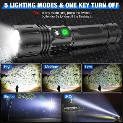 Linterna LED Ajustable Brillante con Múltiples Configuraciones