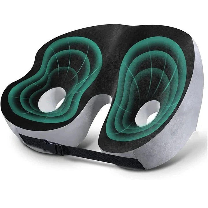 Cómodo cojín de silla de espuma viscoelástica para soporte lumbar