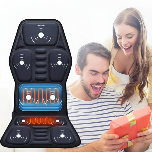 Warm Massage Cushion with Vibration and Lower Back Support - Ortekor