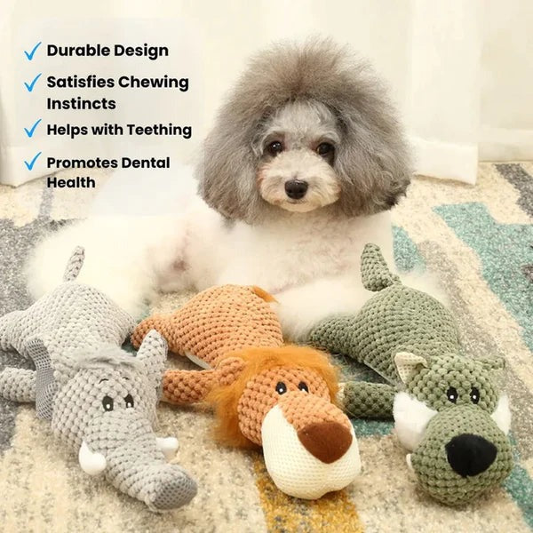 Juguete suave y mimado para mascotas y compañero de juegos duradero