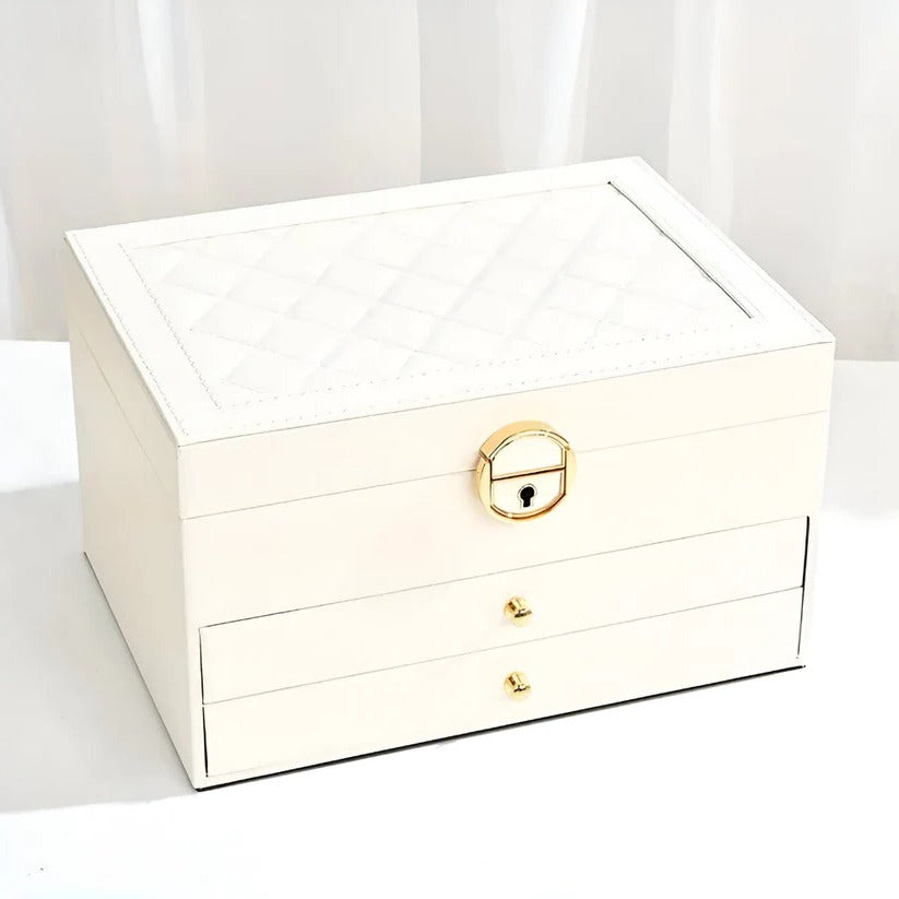 Estuche apilable para joyas con múltiples compartimentos