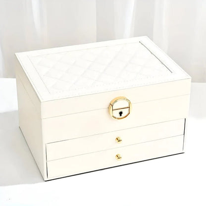 Estuche apilable para joyas con múltiples compartimentos