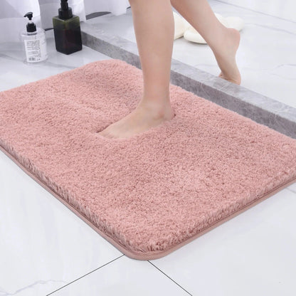 Alfombrilla de baño suave y peluda con textura de piel sintética