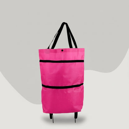 Carrito de compras plegable con ruedas suaves