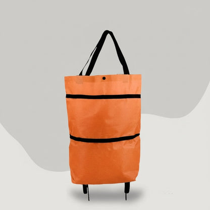Carrito de compras plegable con ruedas suaves