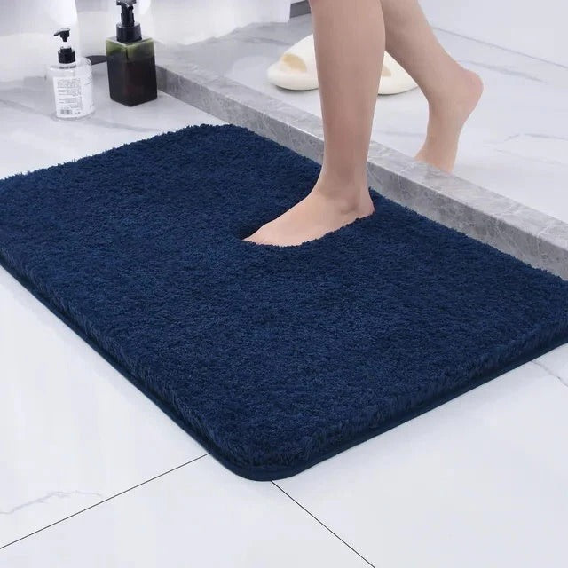 Soft Shaggy Bath Mat with Faux Fur Texture - Ortekor