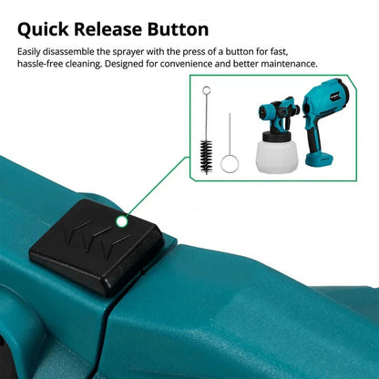 Pistola de pintura eléctrica portátil con boquilla ajustable