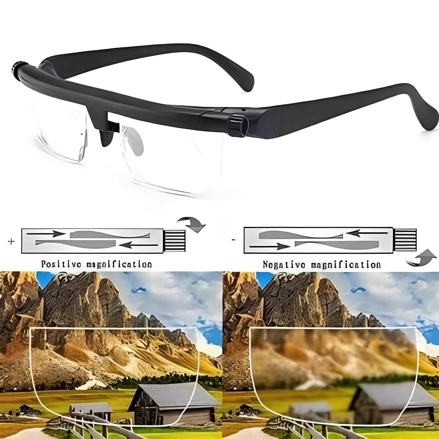 Gafas de Lectura sin Receta con Control de Enfoque Sencillo