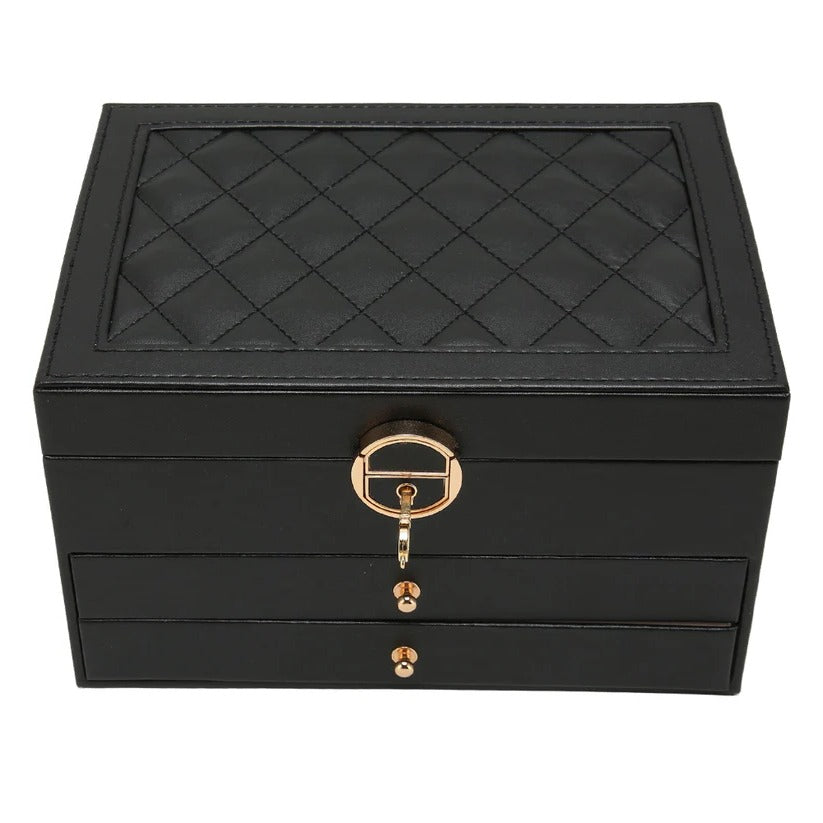 Estuche apilable para joyas con múltiples compartimentos