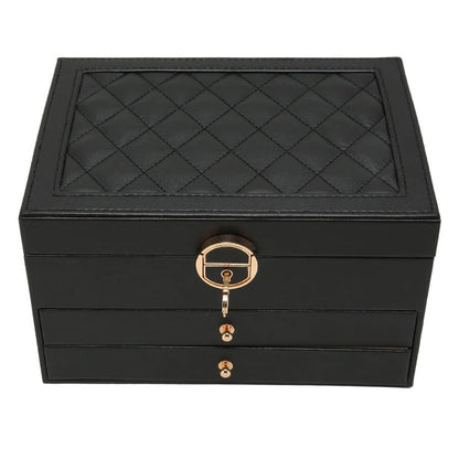 Estuche apilable para joyas con múltiples compartimentos