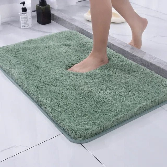 Alfombrilla de baño suave y peluda con textura de piel sintética
