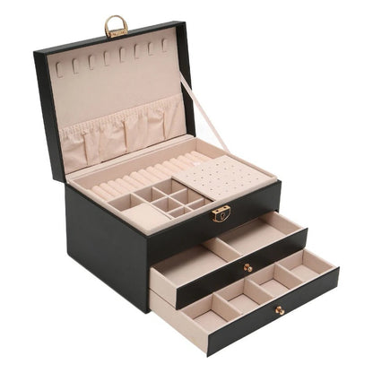Estuche apilable para joyas con múltiples compartimentos