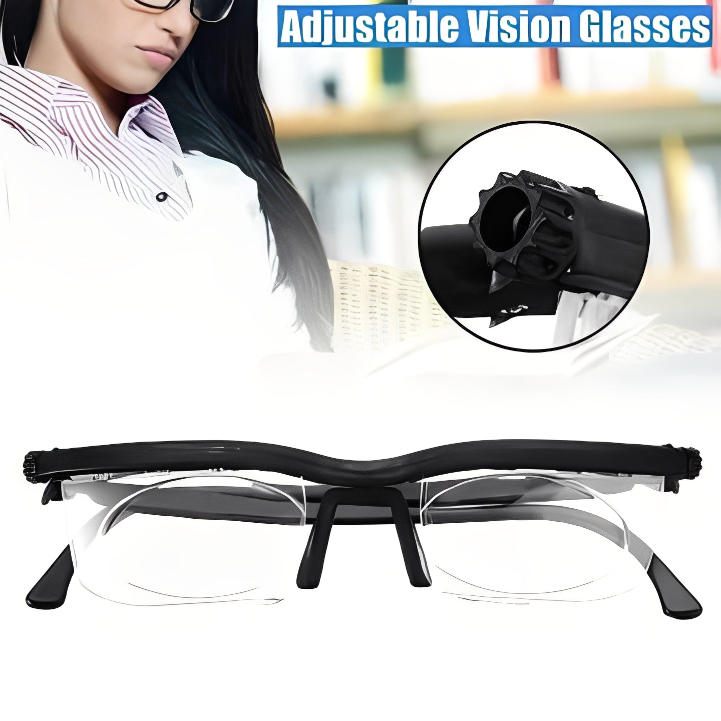 Gafas de Lectura sin Receta con Control de Enfoque Sencillo