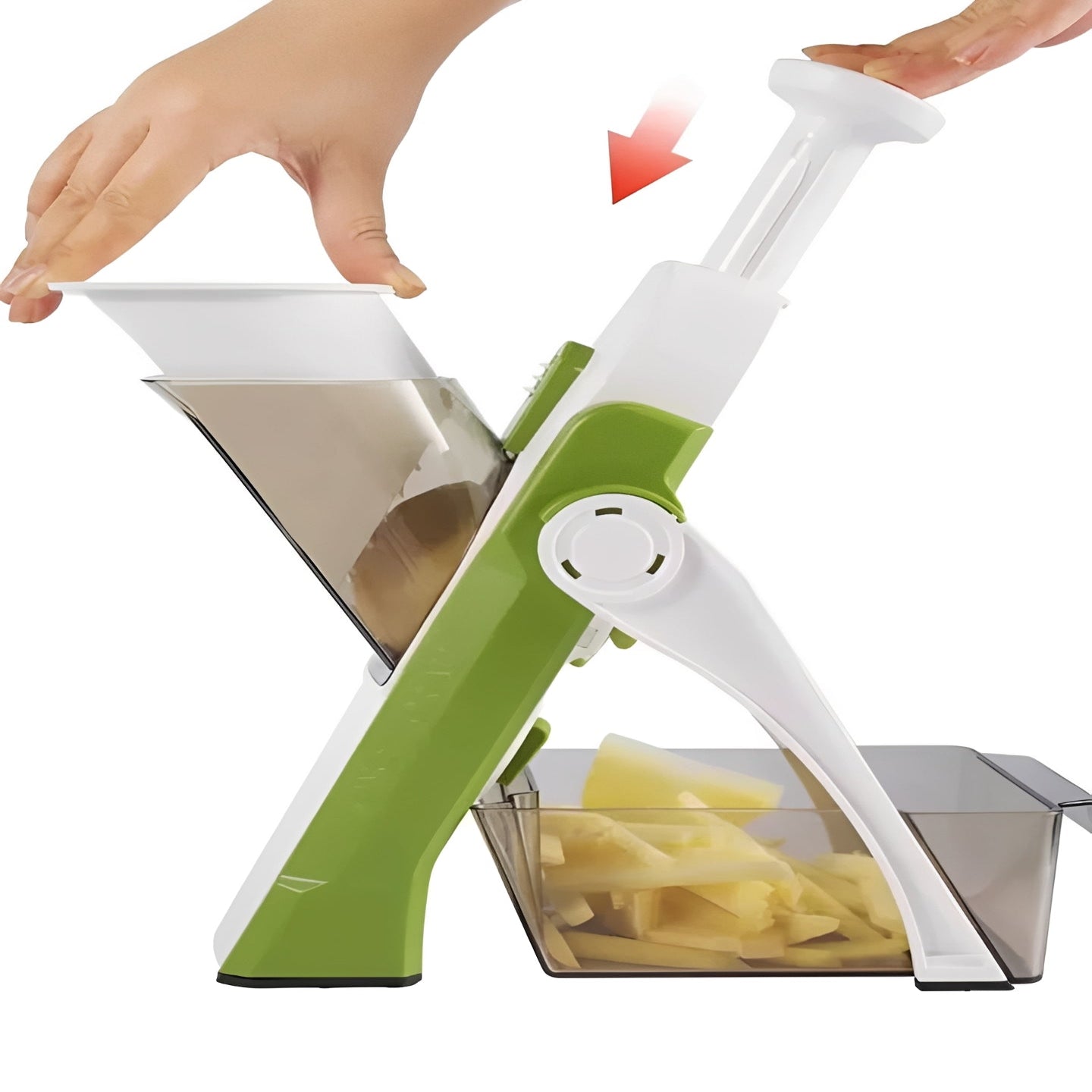 Picadora de verduras fácil de usar con recipiente