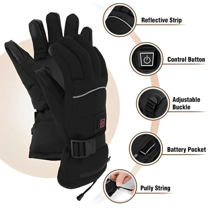 Guantes recargables térmicos para clima frío