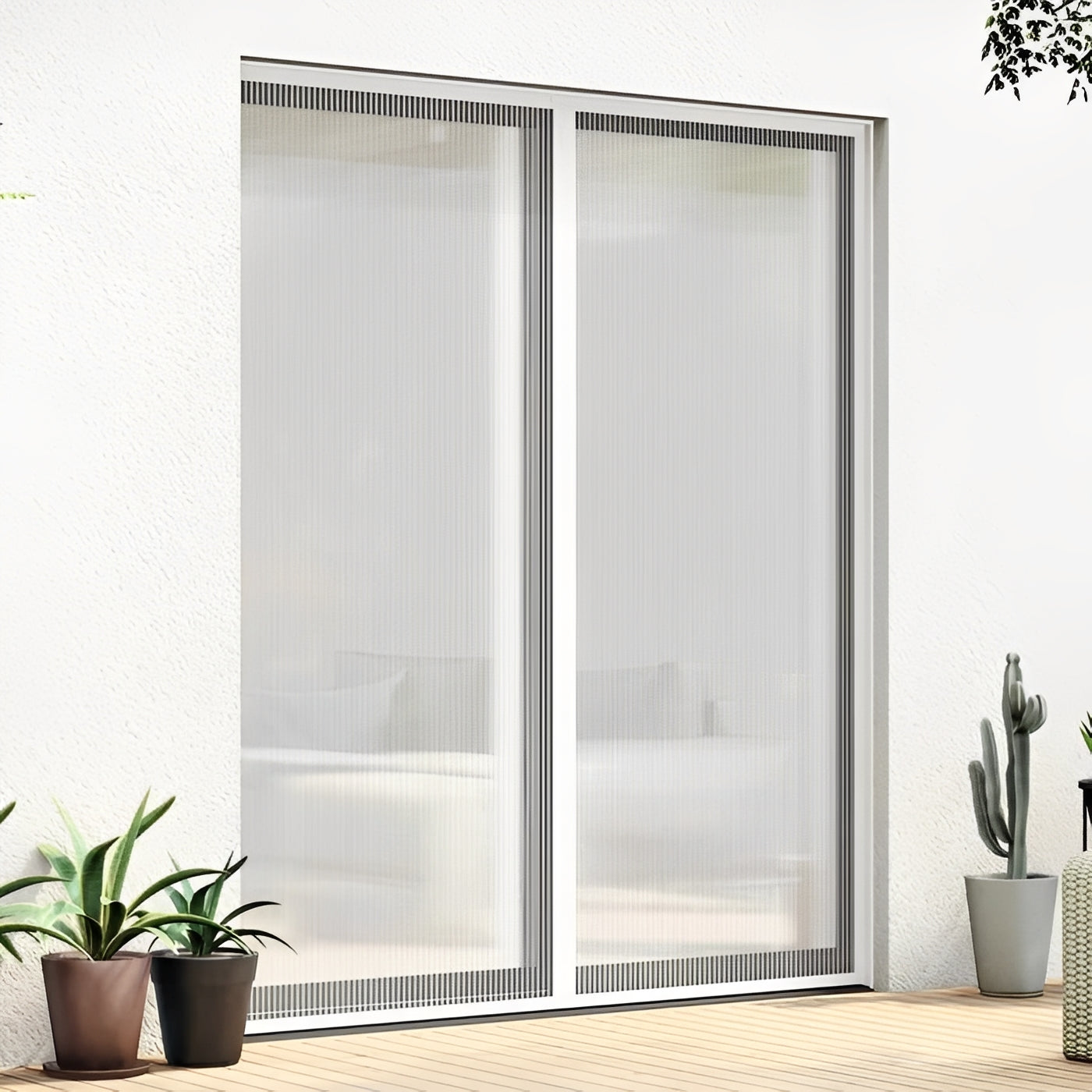 Mosquitera magnética de malla para protección contra insectos