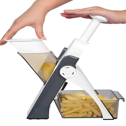 Picadora de verduras fácil de usar con recipiente
