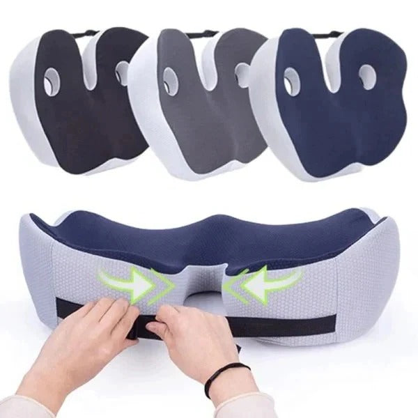 Cómodo cojín de silla de espuma viscoelástica para soporte lumbar